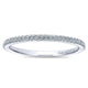 Wedding Band 14k White Gold Diamond Straight