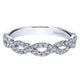 Wedding Band 14k White Gold Diamond Straight