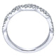 Wedding Band 14k White Gold Diamond Straight
