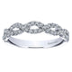 Wedding Band 14k White Gold Diamond Straight