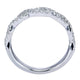 Wedding Band 14k White Gold Diamond Straight