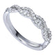 Wedding Band 14k White Gold Diamond Straight