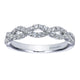 Wedding Band 14k White Gold Diamond Straight