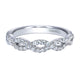 Wedding Band 14k White Gold Diamond Straight
