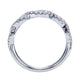 Wedding Band 14k White Gold Diamond Straight