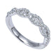 Wedding Band 14k White Gold Diamond Straight