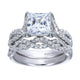 Wedding Band 14k White Gold Diamond Straight