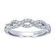 Wedding Band 14k White Gold Diamond Straight
