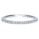 Wedding Band 14k White Gold Diamond Straight