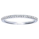 Wedding Band 14k White Gold Diamond Straight
