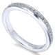 Wedding Band 14k White Gold Diamond Straight