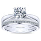 Wedding Band 14k White Gold Diamond Straight