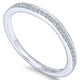 Wedding Band 14k White Gold Diamond Straight