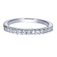 Wedding Band 14k White Gold Diamond Straight