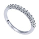 Wedding Band 14k White Gold Diamond Straight