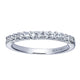 Wedding Band 14k White Gold Diamond Straight