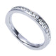 Wedding Band 14k White Gold Diamond Straight