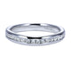 Wedding Band 14k White Gold Diamond Straight
