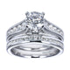 Wedding Band 14k White Gold Diamond Straight