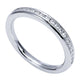 Wedding Band 14k White Gold Diamond Straight