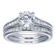 Wedding Band 14k White Gold Diamond Straight