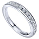 Wedding Band 14k White Gold Diamond Straight