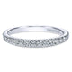 Wedding Band 14k White Gold Diamond Straight