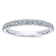 Wedding Band 14k White Gold Diamond Straight