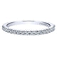 Wedding Band 14k White Gold Diamond Straight