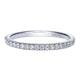 Wedding Band 14k White Gold Diamond Straight