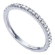 Wedding Band 14k White Gold Diamond Straight