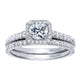 Wedding Band 14k White Gold Diamond Straight