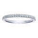 Wedding Band 14k White Gold Diamond Straight
