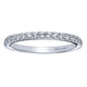 Wedding Band 14k White Gold Diamond Straight