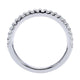 Wedding Band 14k White Gold Diamond Straight