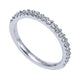 Wedding Band 14k White Gold Diamond Straight