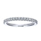 Wedding Band 14k White Gold Diamond Straight