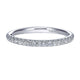 Wedding Band 14k White Gold Diamond Straight