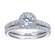 Wedding Band 14k White Gold Diamond Straight