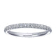 Wedding Band 14k White Gold Diamond Straight
