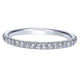Wedding Band 14k White Gold Diamond Straight