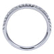 Wedding Band 14k White Gold Diamond Straight