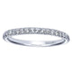 Wedding Band 14k White Gold Diamond Straight