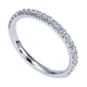 Wedding Band 14k White Gold Diamond Straight