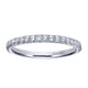 Wedding Band 14k White Gold Diamond Straight