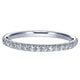 Wedding Band 14k White Gold Diamond Straight