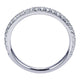 Wedding Band 14k White Gold Diamond Straight