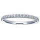 Wedding Band 14k White Gold Diamond Straight
