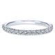 Wedding Band 14k White Gold Diamond Straight