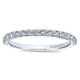 Wedding Band 14k White Gold Diamond Straight